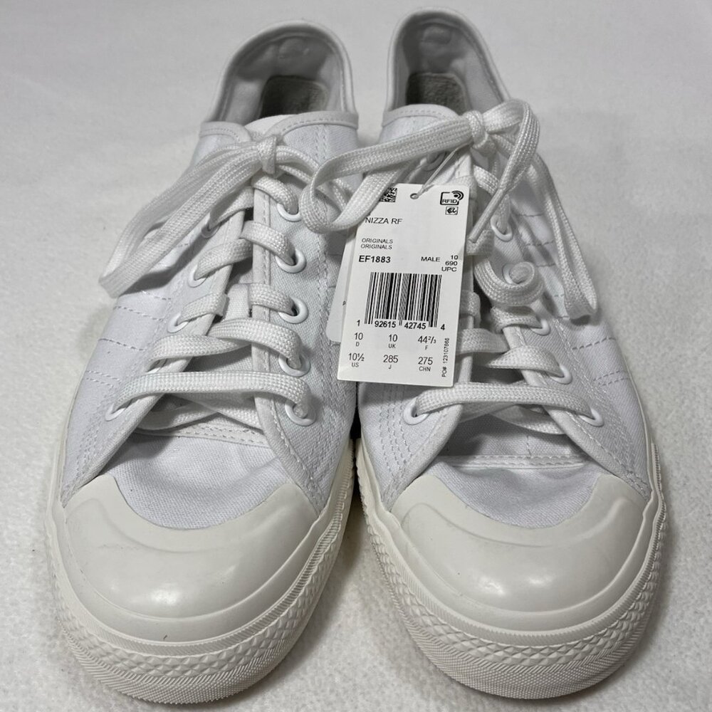 Adidas Nizza RF White Canvas Gum Sole Sneakers Men’s 10.5 EF1883 New - Picture 2 of 16